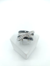Load image into Gallery viewer, Black and White Bands Diamond Ring